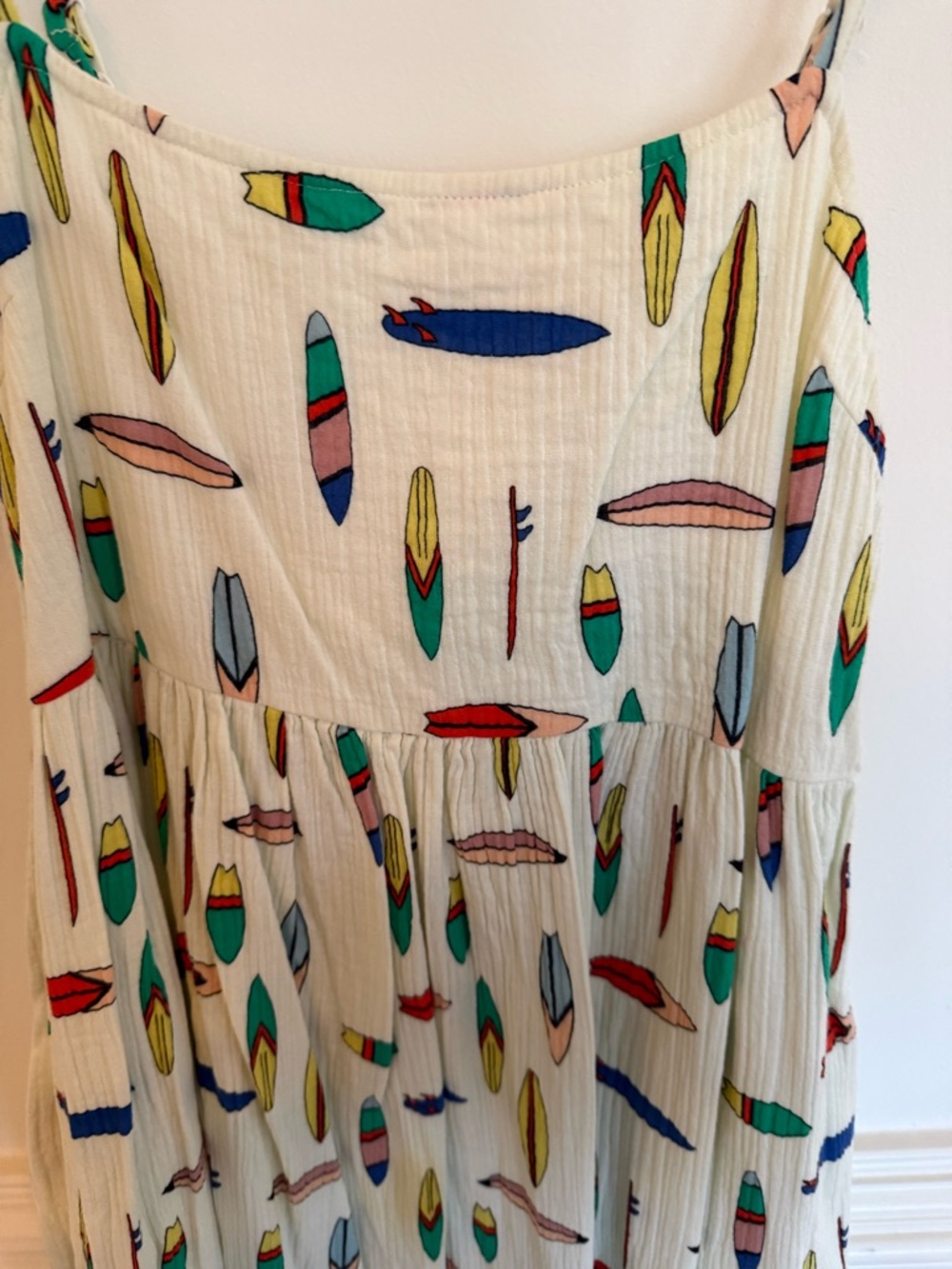 Hanna Andersson maxi muslin sundress with surf’s up print size medium - Picture 5 of 6